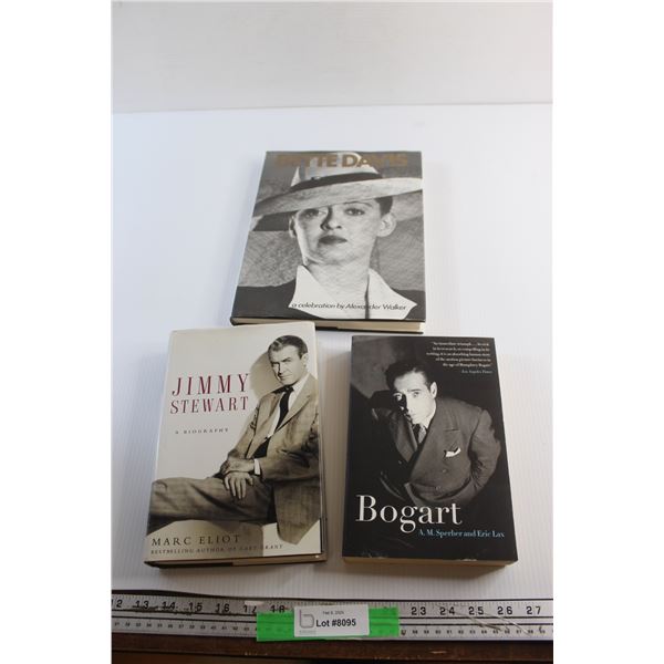 (3) Books - Jimmy Stewart, Bette Davis and Bogart