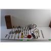 Image 1 : Spoons, Forks, Bottle Openers, Dining Knives, Magnifying Glass, Ceramic Mug and Misc.