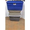 Image 5 : *(3) Large Sterlite Plastic Totes and (1) Lid 32'' x 19'' x 20''