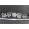 Image 1 : Glass Cream & Sugar Set and Candy Dishes