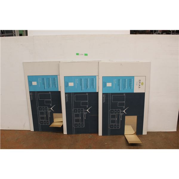 *(3) Erias Bevelled Scalloped Edge Mirrors 24" x36" NIB