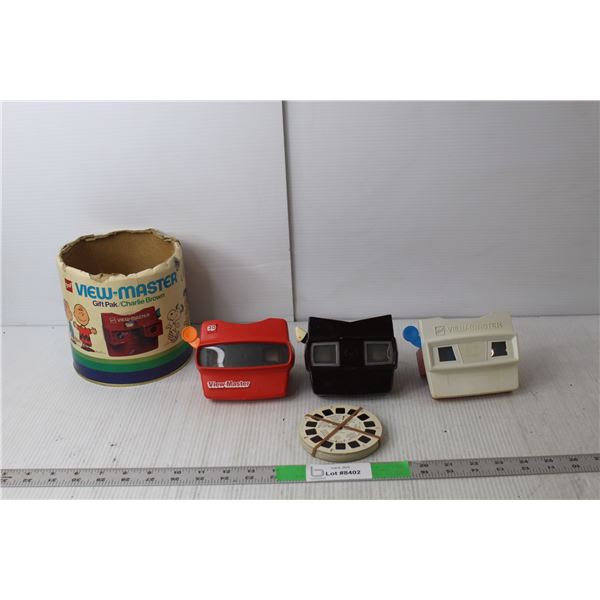 (3) View Master Toys with Reels- Disney, Sesame Street, Mother Goose, Misc.