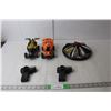 Image 1 : (2) RC Cars (Need Batteries) 7.25" Long with Remotes & Flying Saucer- Powers On, No Remote