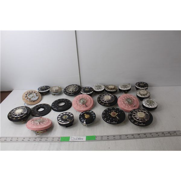 Vintage Rotary Phone Dials, Various Sizes