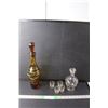 Image 1 : (4) Shot Glasses, (2) Decanters Up to 14.5" Tall
