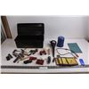 Image 1 : Plastic Tool Box with Assorted Items (Drill Bits, Compact Lantern, Torch Tips), 1969 Mercury Owner's