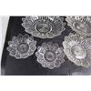 Image 3 : Set of (6) Fancy Glass Serving Dishes (One Piece Chipped)