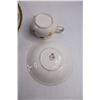Image 3 : (2) Fine China Dishes (one says "Happy Anniversary"), and Teacup with Fine China Saucer