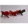 Image 3 : (3) Ceramic Bull Figurines, Jesus Statuette 6.5" Tall, Christmas Stocking Salt & Pepper Shakers