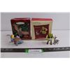 Image 1 : (2) Hallmark Christmas Tree Ornaments ("Dumbo's First Flight" & "Shrek & Donkey") NIB