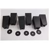 Image 2 : Set of (6) Black Plastic Furniture Legs & (5) Plastic Washers 4.5" Tall