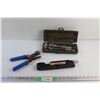 Image 1 : Craftsman 3/8 Inch Socket Wrench Set, Leather Hole Punch and Multi Function Level