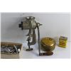 Image 2 : Vintage Perm Rods and Hair Clips, Manual Meat Grinder and Tins