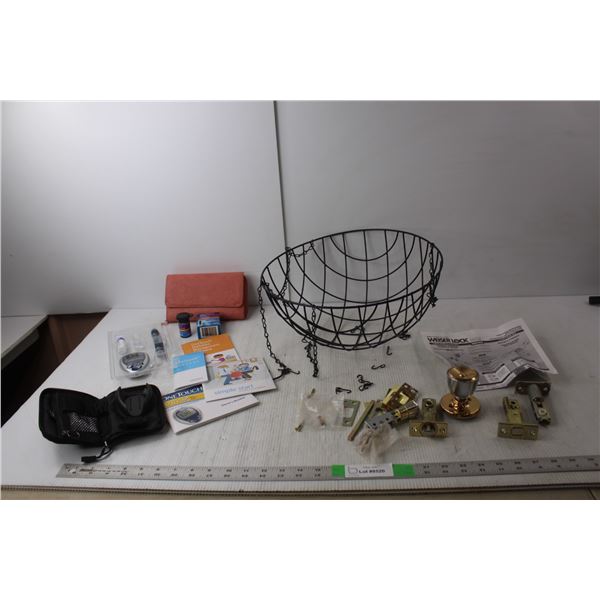 Donato Pink Leather Wallet, One Tough Glucose Monitoring System with Strips and Case- As Is, Hanging