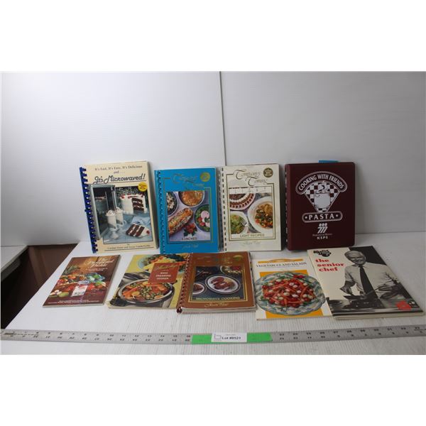 (9) Cookbooks (The Senior Chef, Company's Coming, It's Microwaved!, Misc.