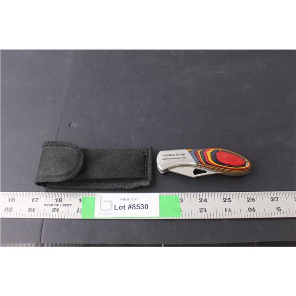 Pembina Co-op Stainless Steel Pocketknife with Case