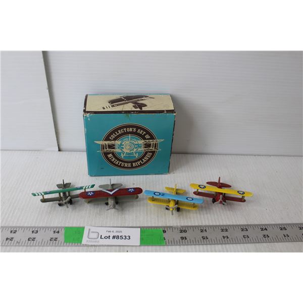 Collector's Set of (4) Miniature Biplanes