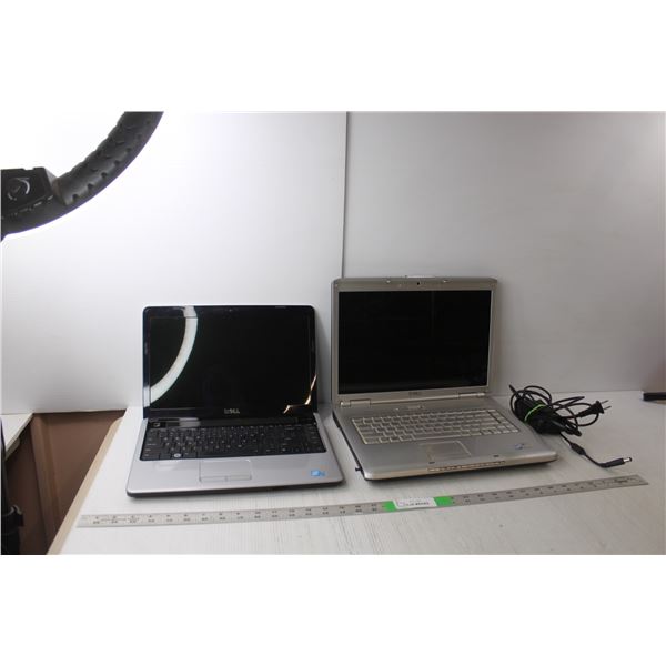 (2) Dell Inspiron Laptops- Both Power On, One Power Cord, No Hard Drives