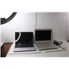 Image 1 : (2) Dell Inspiron Laptops- Both Power On, One Power Cord, No Hard Drives