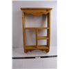 Image 1 : Wooden Decorative Shelf 24" x 14.5" x 4.5" "Handcrafted by Tim Kuffert TK Wood'n Works 1997"