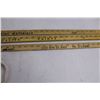 Image 3 : (3) Wooden 36" Meter Sticks, Lennox Pocket Size Tape Measure, Tailor's Tape Measure