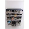 Image 2 : 34 Compartment Parts Organizer Storage with Contents 15" x 18.5" x 6.25"