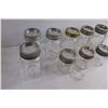 Image 2 : (11) Glass Canning Jars with Lids