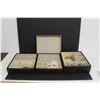 Image 1 : 4 -Tier Jewelry Box with Assorted Costume Jewelry Contents