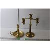 Image 1 : Brass Candleholder and Candelabra with Adjustable Height Up to 12" Tall