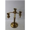 Image 2 : Brass Candleholder and Candelabra with Adjustable Height Up to 12" Tall