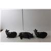 Image 5 : (3) Ornamental Copper Color Pigs Up to 9.5" Tall & 5.5" Tall