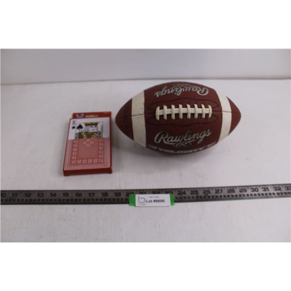 Rawlings Velocity Junior Size Football, Games Jumbo Playing Cards