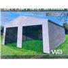 Image 1 : 25 X 49 FT. METAL WAREHOUSE SHED