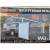Image 1 : TMG 16 X 24 FT. METAL SHED W/ DOUBLE FRONT DOORS