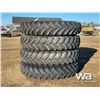 Image 1 : (4) FIRESTONE RADIAL 9100 380/105R50 TIRE & RIMS