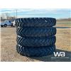 Image 2 : (4) FIRESTONE RADIAL 9100 380/105R50 TIRE & RIMS