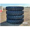 Image 3 : (4) FIRESTONE RADIAL 9100 380/105R50 TIRE & RIMS
