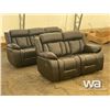 Image 2 : LEATHER RECLINING LOVESEAT & CHAIR