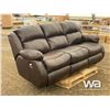 Image 2 : RECLINGING LEATHER SOFA