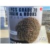 Image 1 : (4) PCS 70 GRADE CHAIN W/ GRAB HOOKS