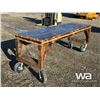 Image 2 : 94 IN. X 29 IN. WOOD WORK BENCH ON WHEELS