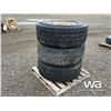 Image 1 : (3) 385/65R22.5 BRIDGESTONE TIRES ON RIMS