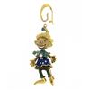Image 7 : Estate 18K Gold Emerald & Diamond Detailed Enamel Clown Enhancer Brooch Pendant