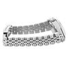 Image 8 : Rolex Ladies Stainless Steel Silver Index Dial 18K White Gold Diamond Bezel Date