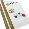 Image 2 : Pair of 18k Gold Channel GIA Vivid Red Burma Ruby Eternity Stack Band Guard Ring