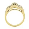 Image 8 : 14k Yellow Gold 1.39 ctw Channel Set Round & Baguette Cut Diamond Wavy Band Ring