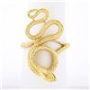 Image 1 : Vintage 14k Yellow Gold Textured Detailed Coiled Snake Statement Wrap Band Ring