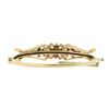 Image 5 : Vintage Retro 14K Yellow Gold Diamond Opal Open Butterfly Flower Bangle Bracelet