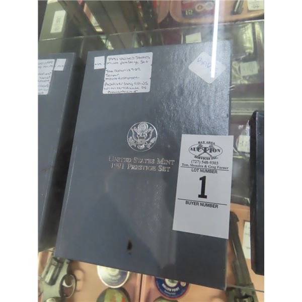 1991 US Mint Prestige Dollar Set - 90% Silver