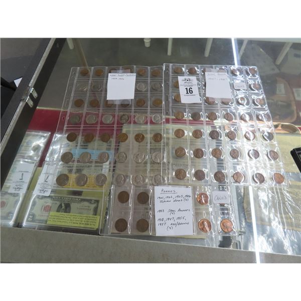 1901-1956 Wheat and Asst. Pennies w/Steel/Red and 1939-1960 Nickels